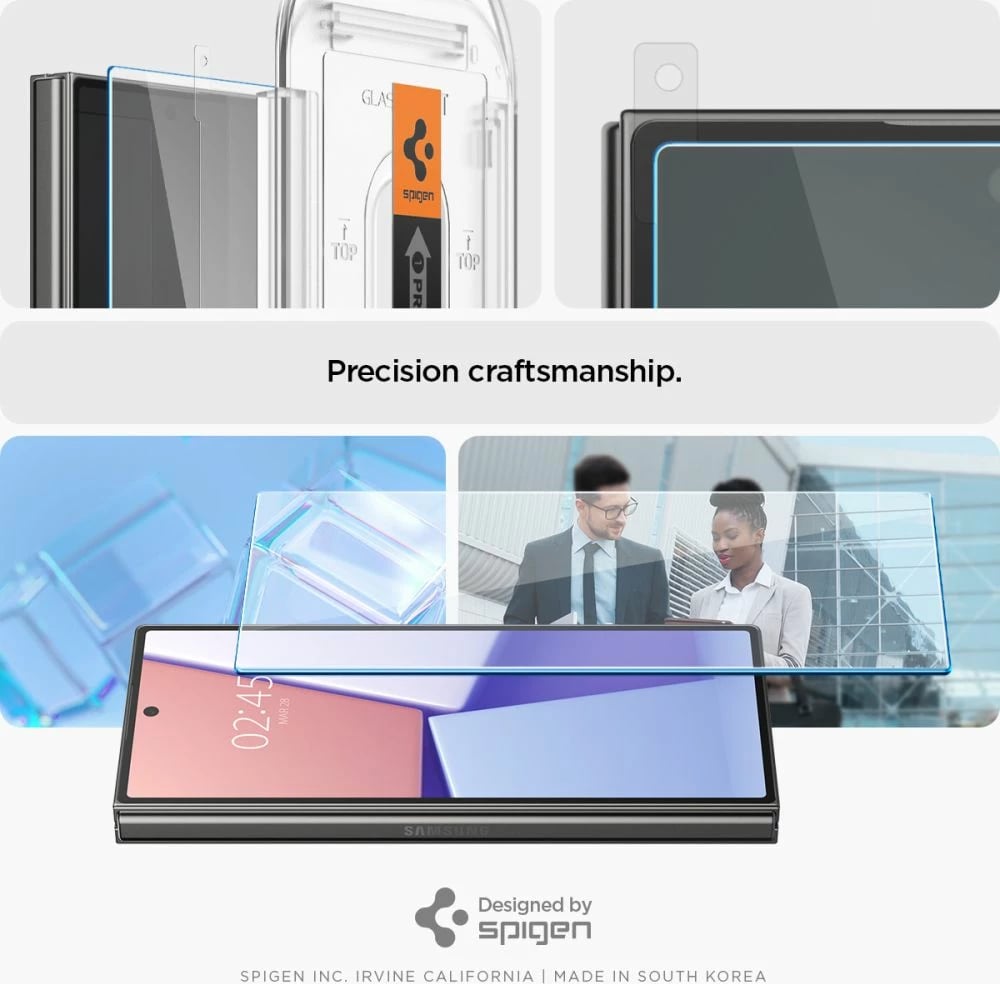 Xham i temperuar Spigen Glas.tR EZ Fit për Samsung Galaxy Z Fold 6, 2 copë
