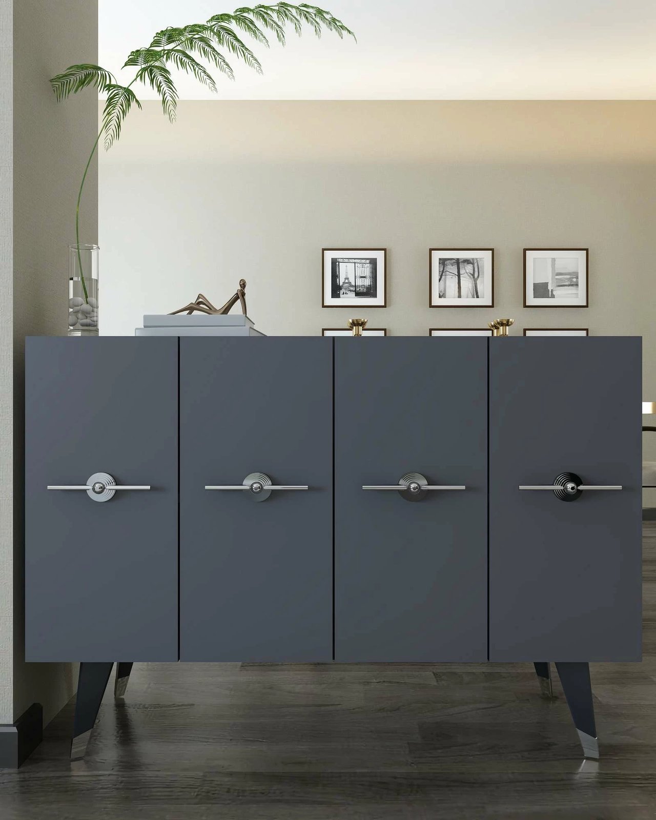 Konsol Skye Decor, anthracite, silver, 8169KM-32