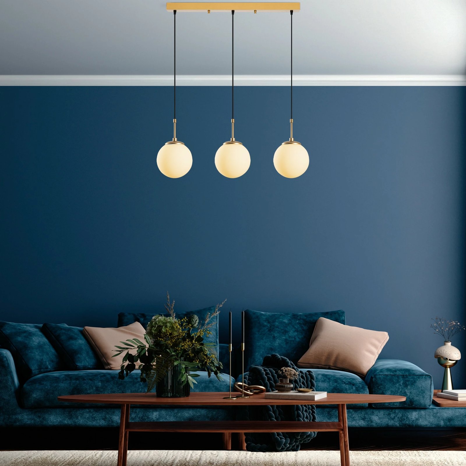 Llambë tavani Opviq Orbital, ngjyrë ari, 87x20x120cm