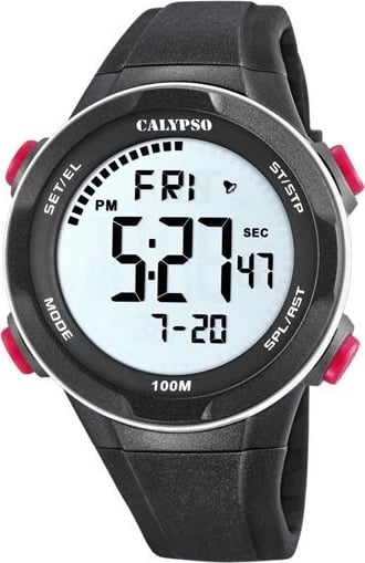Orë dore sportive CALYPSO K5780/2, e zezë