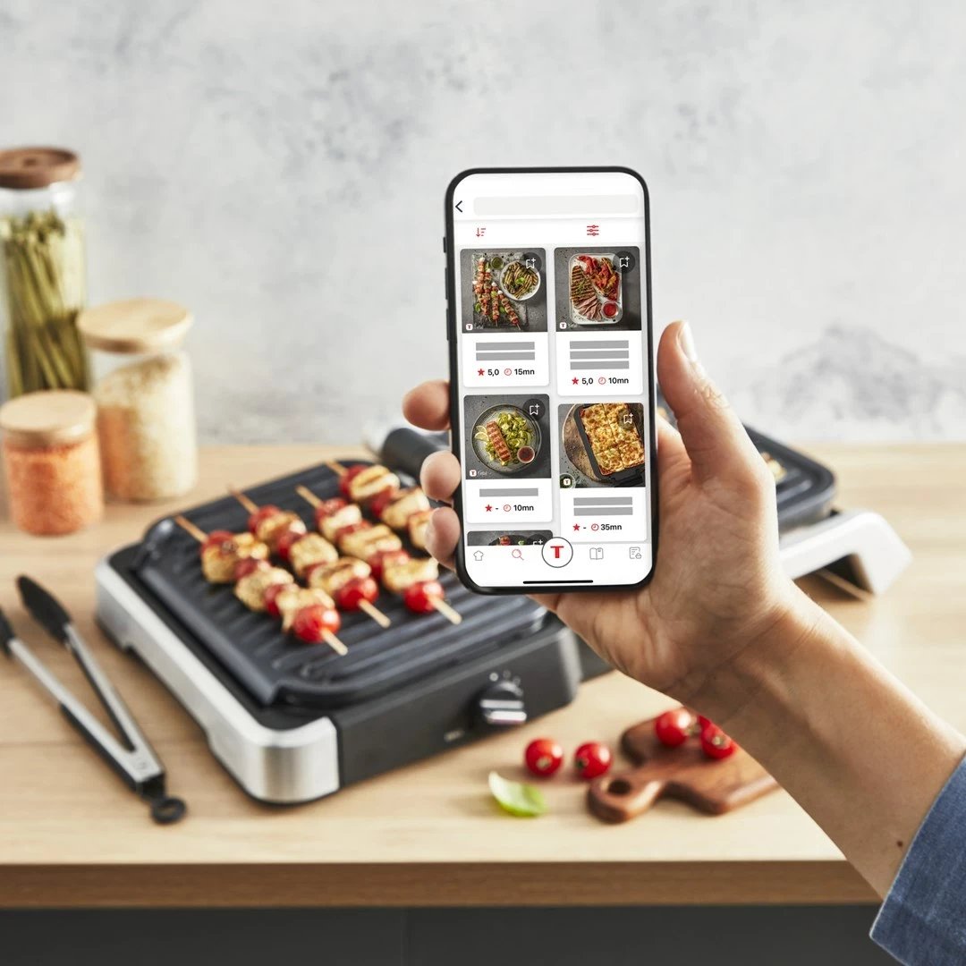 Grill kontakti Tefal OptiGrill 2in1 GC773D, Çelik inox