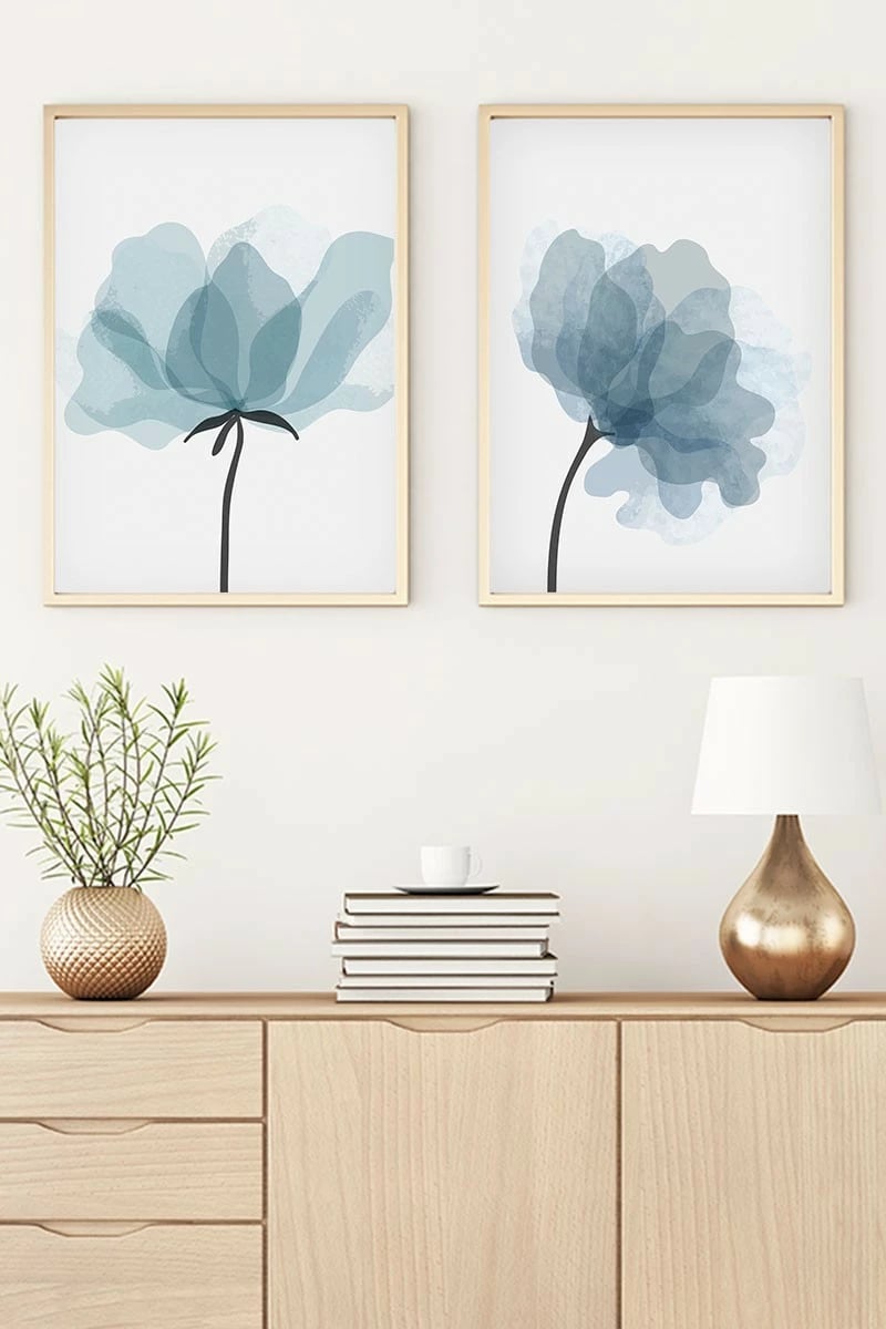 Pikturë dekorative me kornizë, MDF, 2 copë, Wallity, Huhu24, 70x50cm