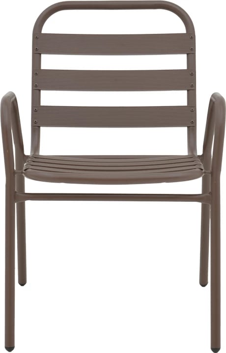 Karrige Sussie, metalike, ngjyrë kafe, me shufra alumini, 45x62x76cm