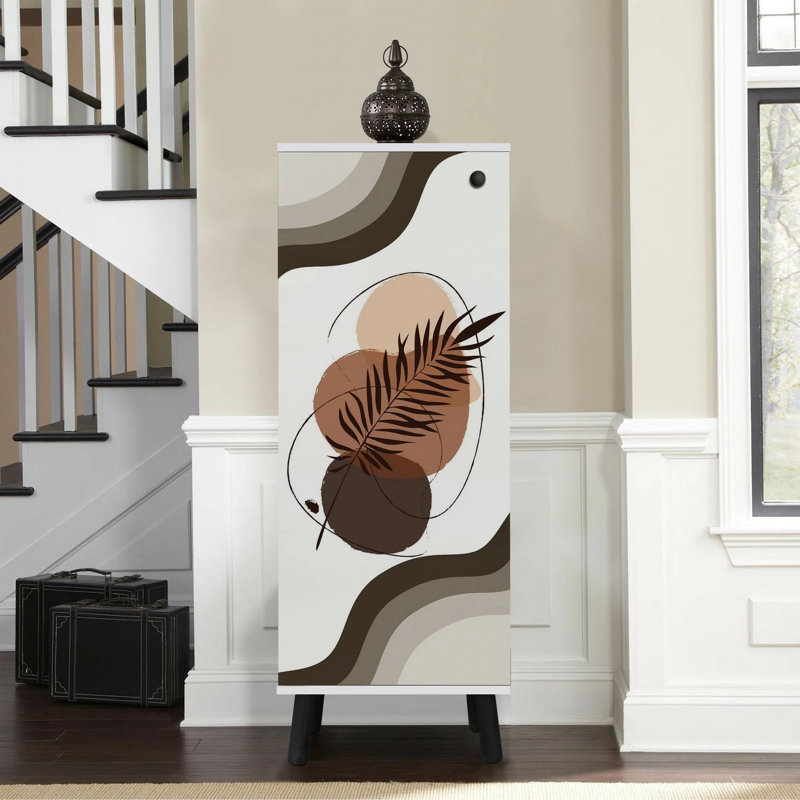 Dollap për këpucë Skye Decor, ngjyrë bardhë/zezë, Vegas - SB 955