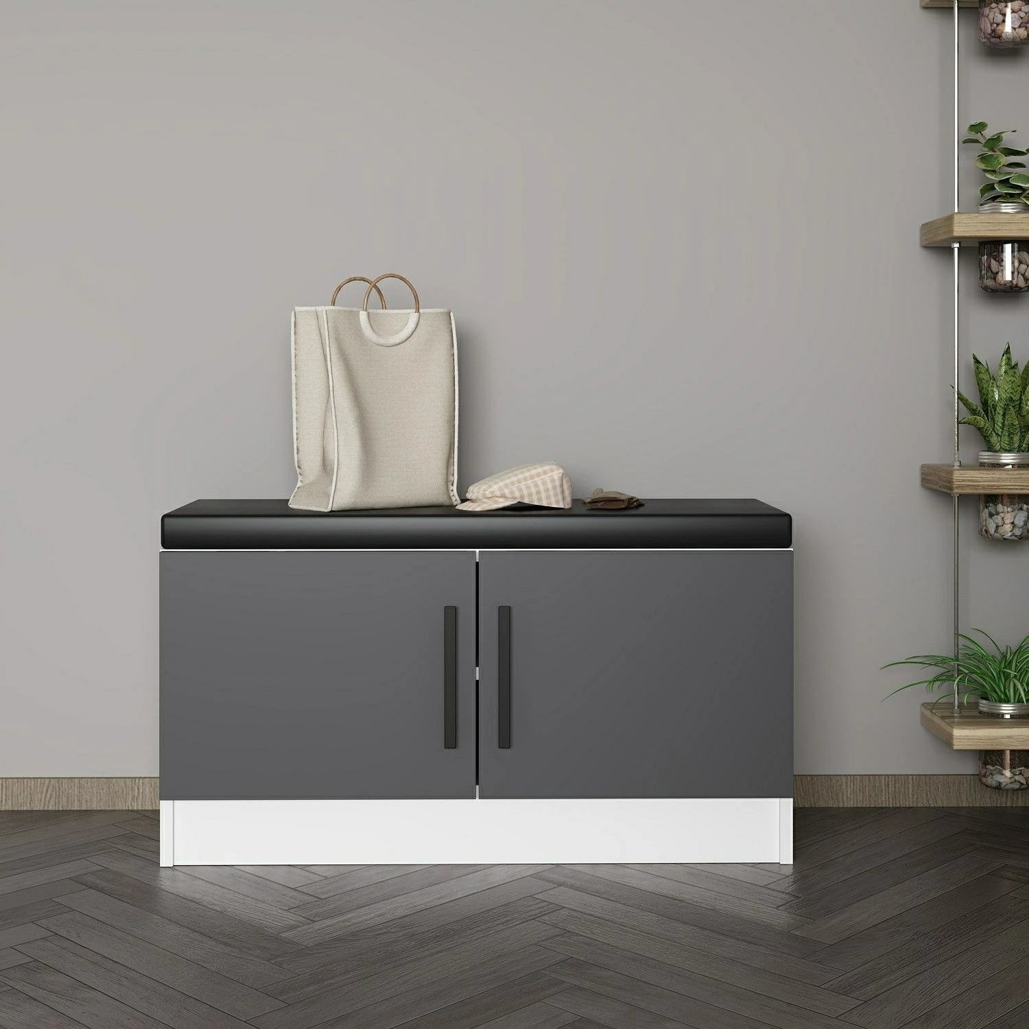 Stendë për korridor Noah, ngjyrë antracit, 90x50x35cm