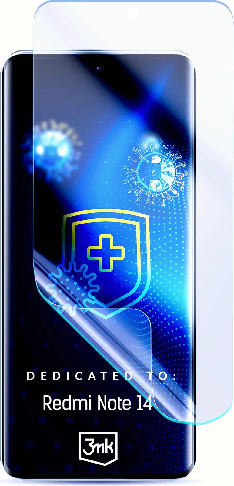 Film mbrojtës antibakterial 3mk SilverProtection+ për Xiaomi Redmi Note 14 4G