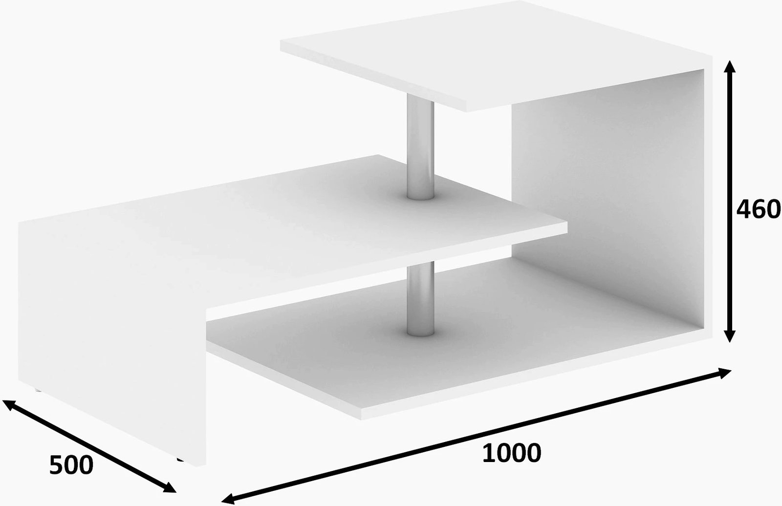 Tavolinë kafeje Hanah Home, Dilek, e bardhë