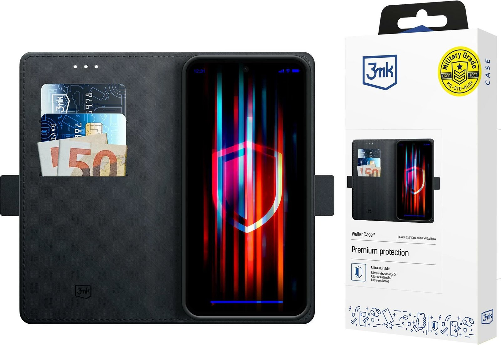Mbështjellës 3mk Wallet Case për Xiaomi 15 Pro, me xhepa për karta, i zi