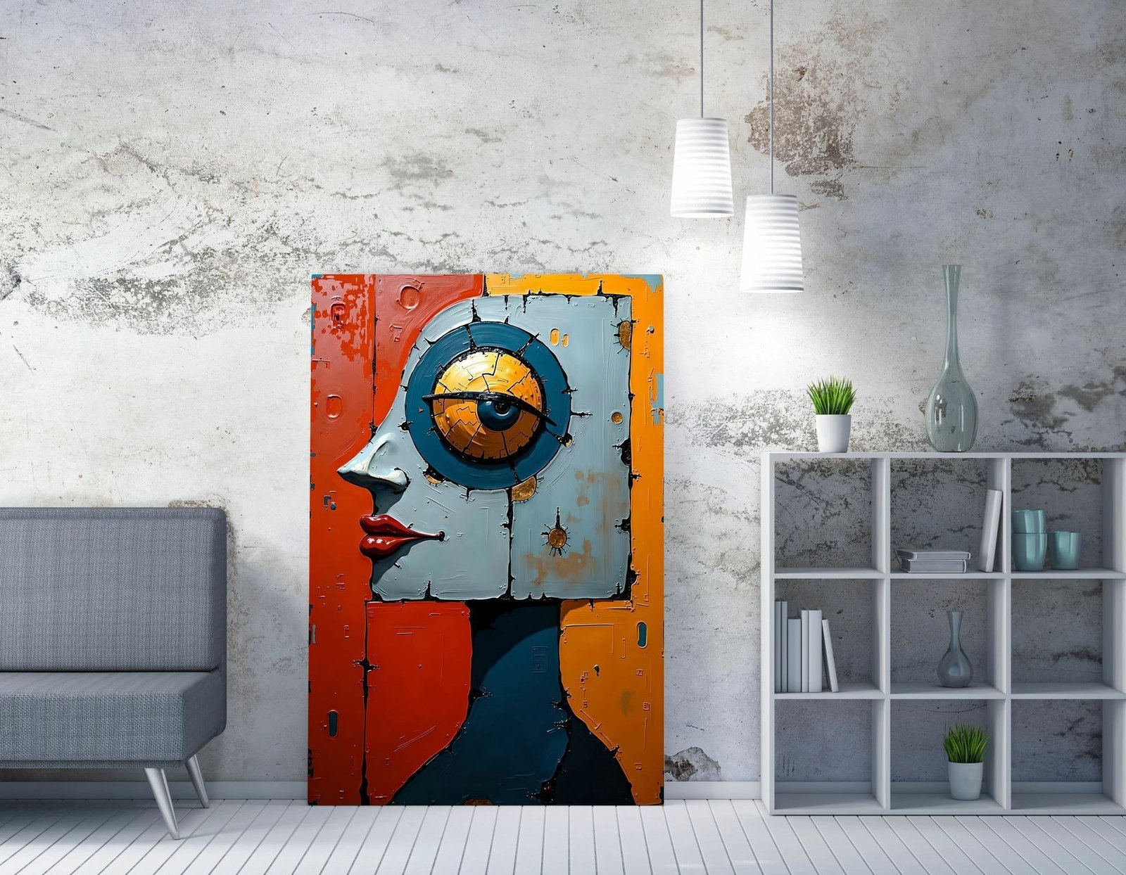 Pikturë dekorative në kanavacë Wallity, WY436, shumëngjyrëshe, 70x100cm