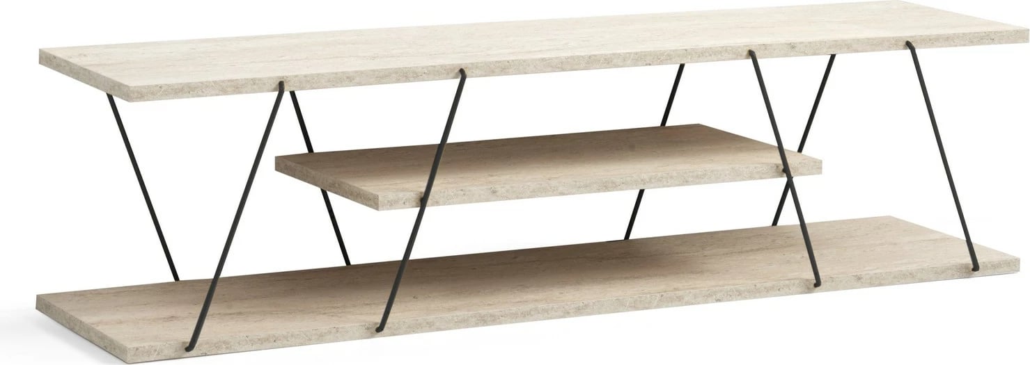 Komodë TV Hanah Home, Canaz, e zezë-travertinë