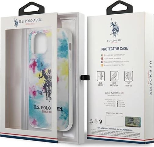 Mbështjellës U.S. Polo Assn. USHCP12SPCUSML për iPhone 12 mini 5.4", Tie & Dye, Multikolor