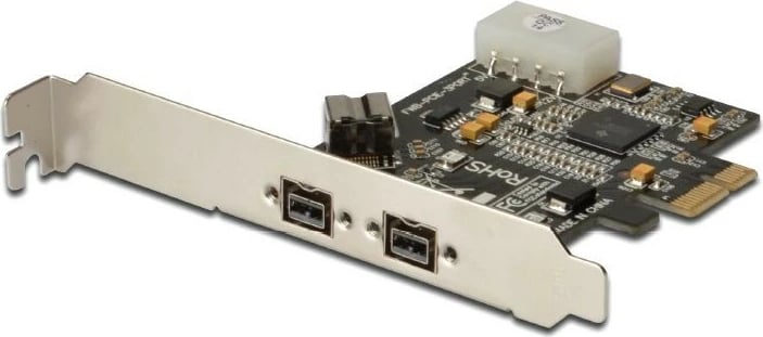 Kartelë zgjerimi Digitus DS-30203-2, FireWire 800, PCI Express, 3 porta (2 të jashtme, 1 e brendshme), Chipset XIO2213B