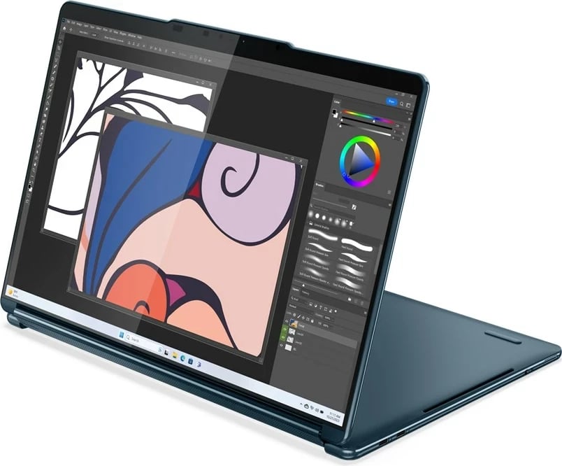 Kompjuter hibrid Lenovo Yoga Book 9 13IMU9, Intel Core Ultra 7 155U, 32 GB RAM, 512 GB SSD, 13.3" 2.8K Touch, Teal + tastierë & maus