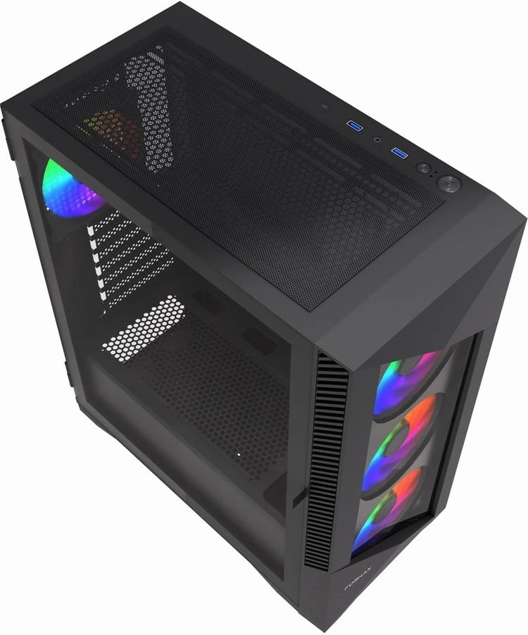 Kasë Gembird Fornax 900 CCC-FC-900ARGB, ATX, ARGB, e zezë