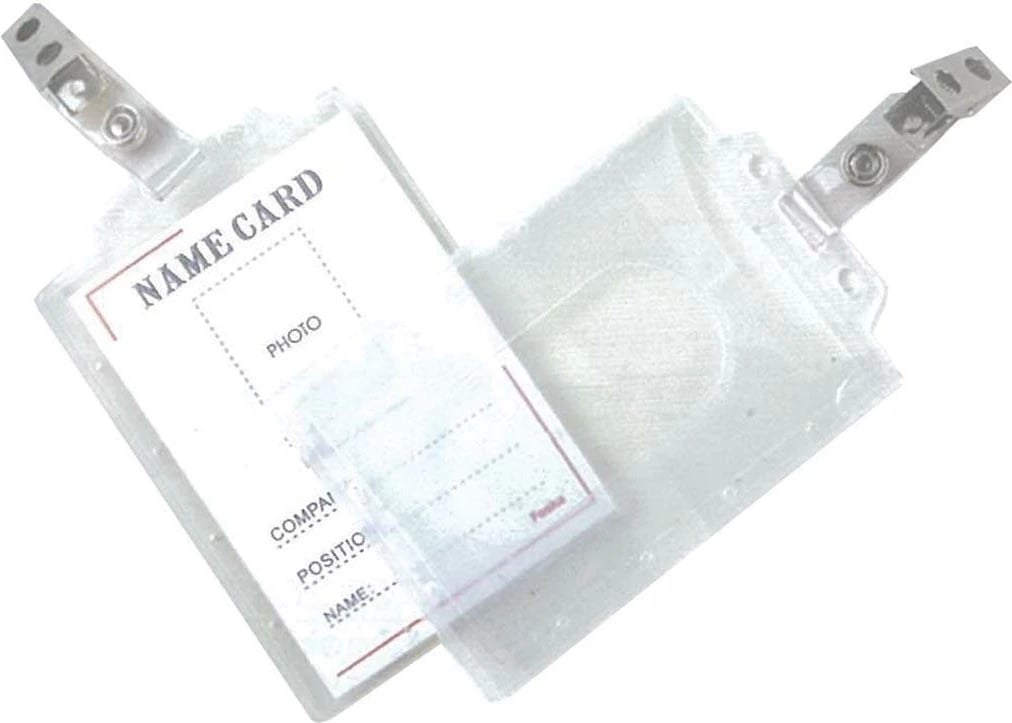 Etiketa vertikale me kapëse NEXT 11x7.5cm, 50 copë, transparente