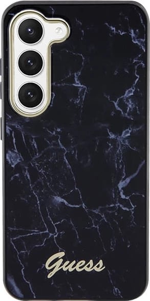 Mbështjellës Guess Marble për Samsung Galaxy S23+ S916, i fortë, i zi