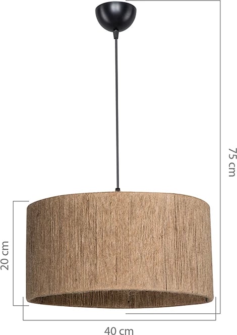 Dritë tavani PWL-1184 Ε27 ngjyrë kafe D40x20cm