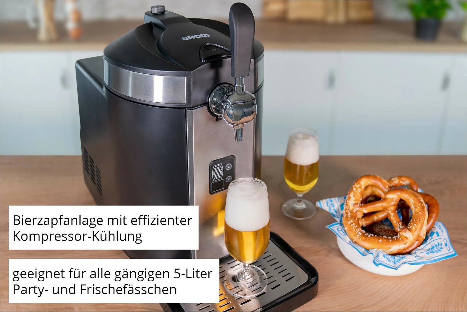 Aparat birre UNOLD 48975 Franzl, 5L, ftohje, inox/zi