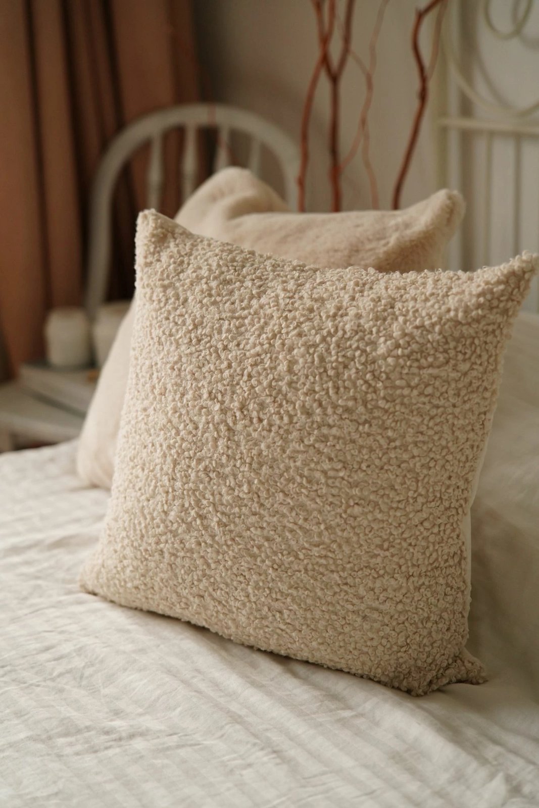 Jastëk mbulesë, Teddy, bezhë, Evila Originals, 43x43cm