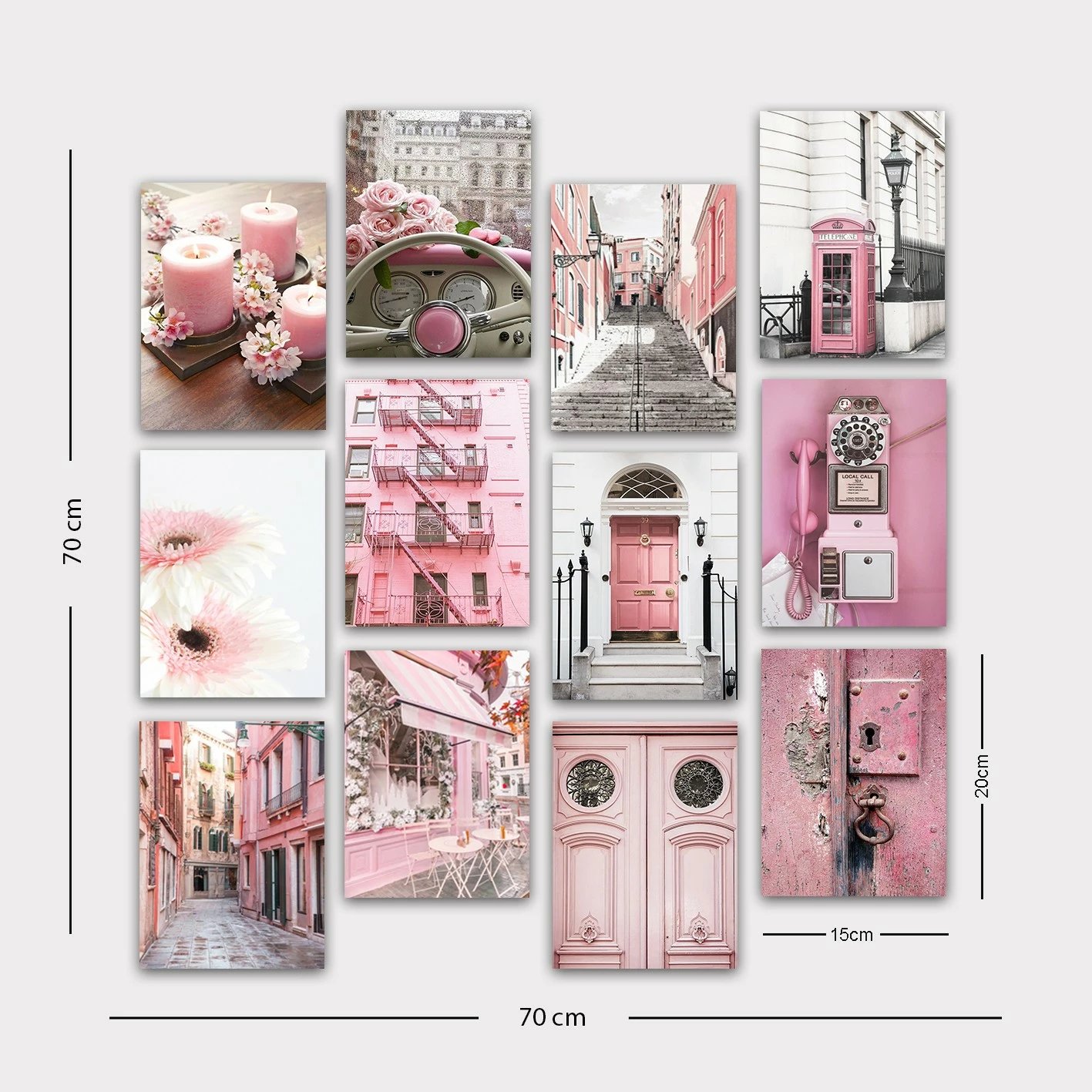 Piktura dekorative MDF (12 copë), Wallity, 12MDF28YS