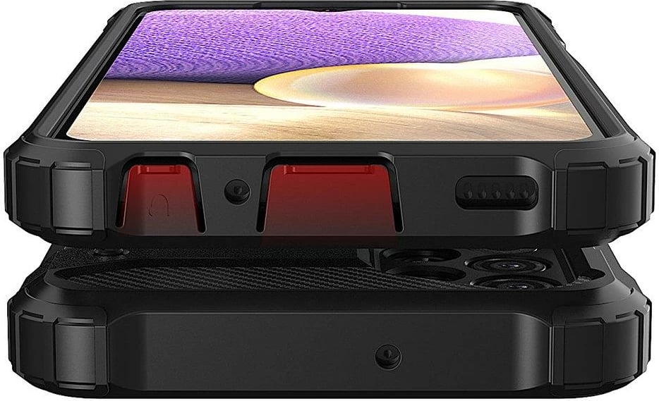 Mbështjellës Hurtel Hybrid Armor për Samsung Galaxy A73, i zi