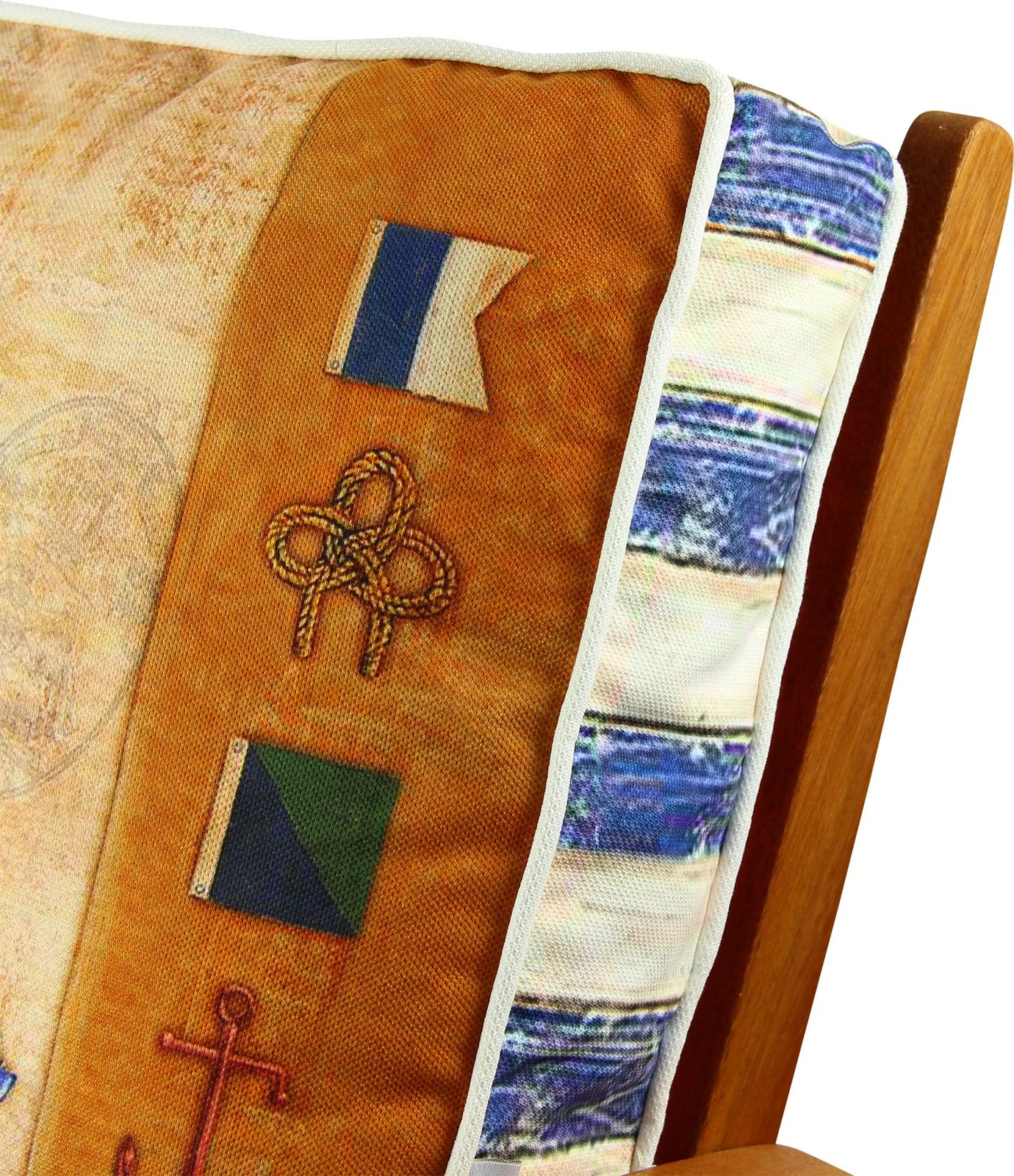 Jastëk dekorativ, dizajn detar, shumëngjyrësh, YM1018, 42x42cm