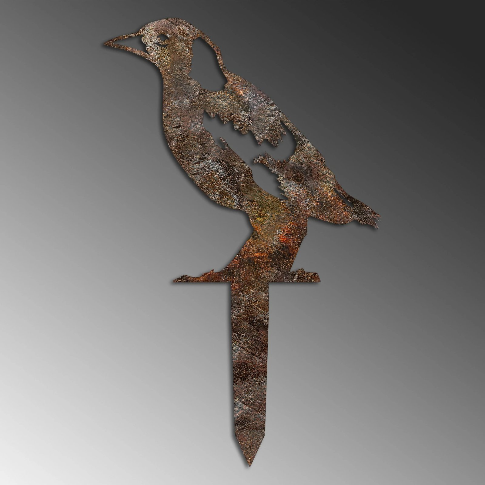 Objekt dekorativ për kopsht, zog, Aberto Design, shumëngjyrësh, 37x23cm