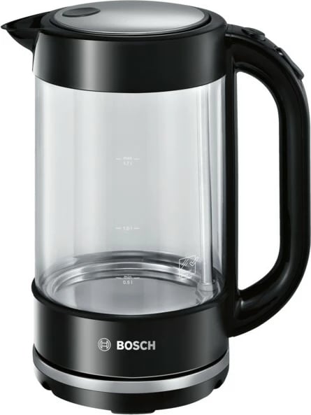 Vluese uji Bosch TWK70B03, 1.7 L, 2400 W, e zezë/transparente Vluese uji Bosch TWK70B03, 1.7 L, 2400 W, e zezë/transparente