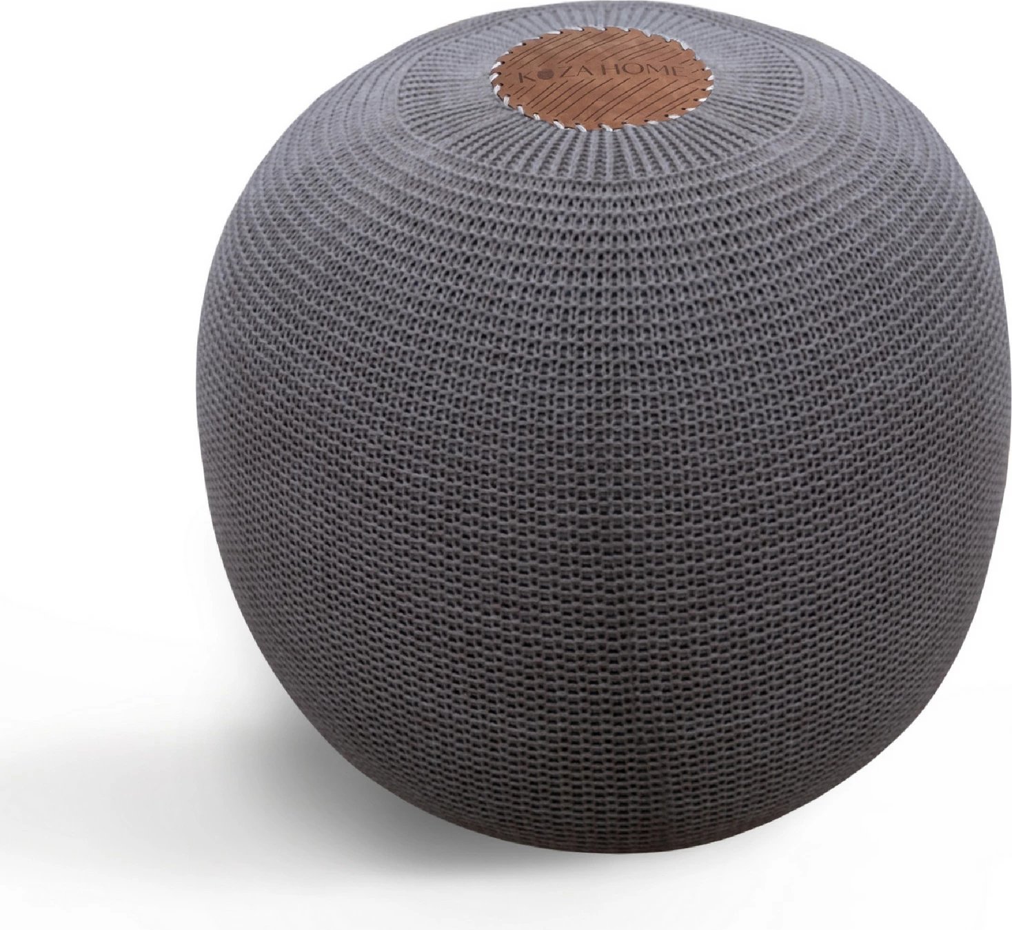 Puf i butë, dorëpunuar, ngjyrë kafe, Evila Originals, 40x40x45 cm