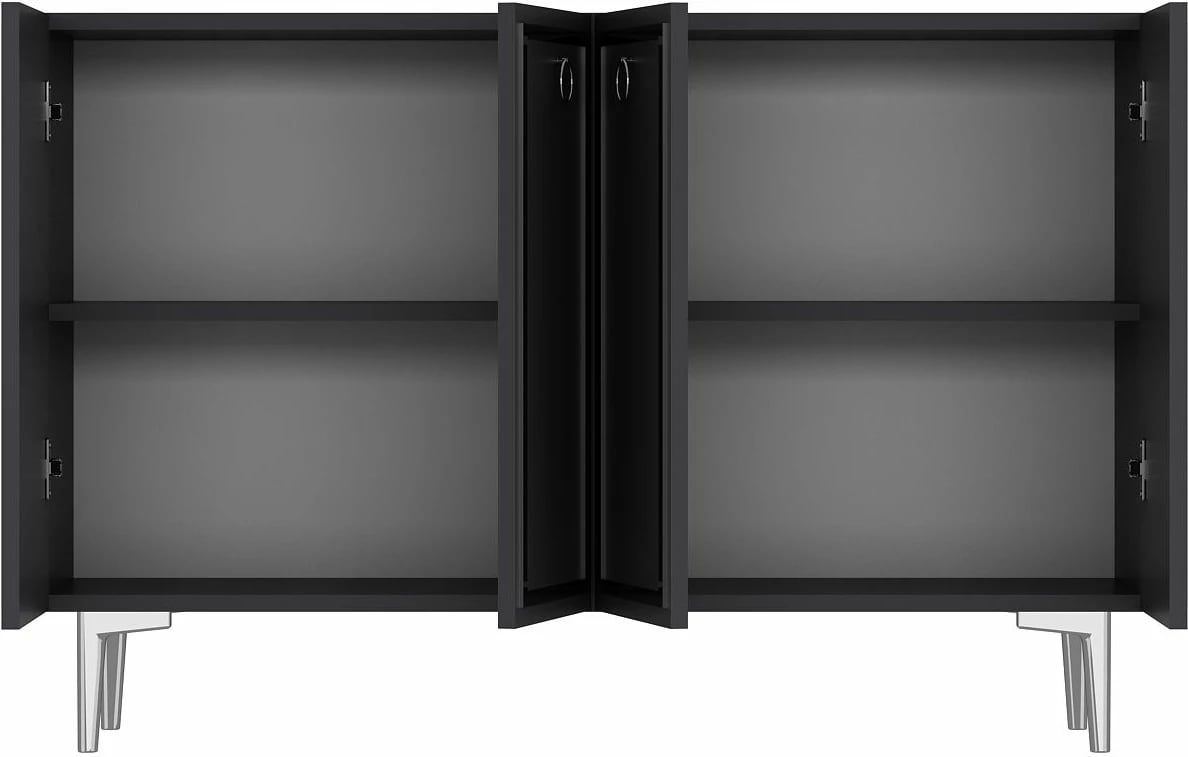 Konsol Skye Decor, ngjyrë antracit dhe argjendi, KM120