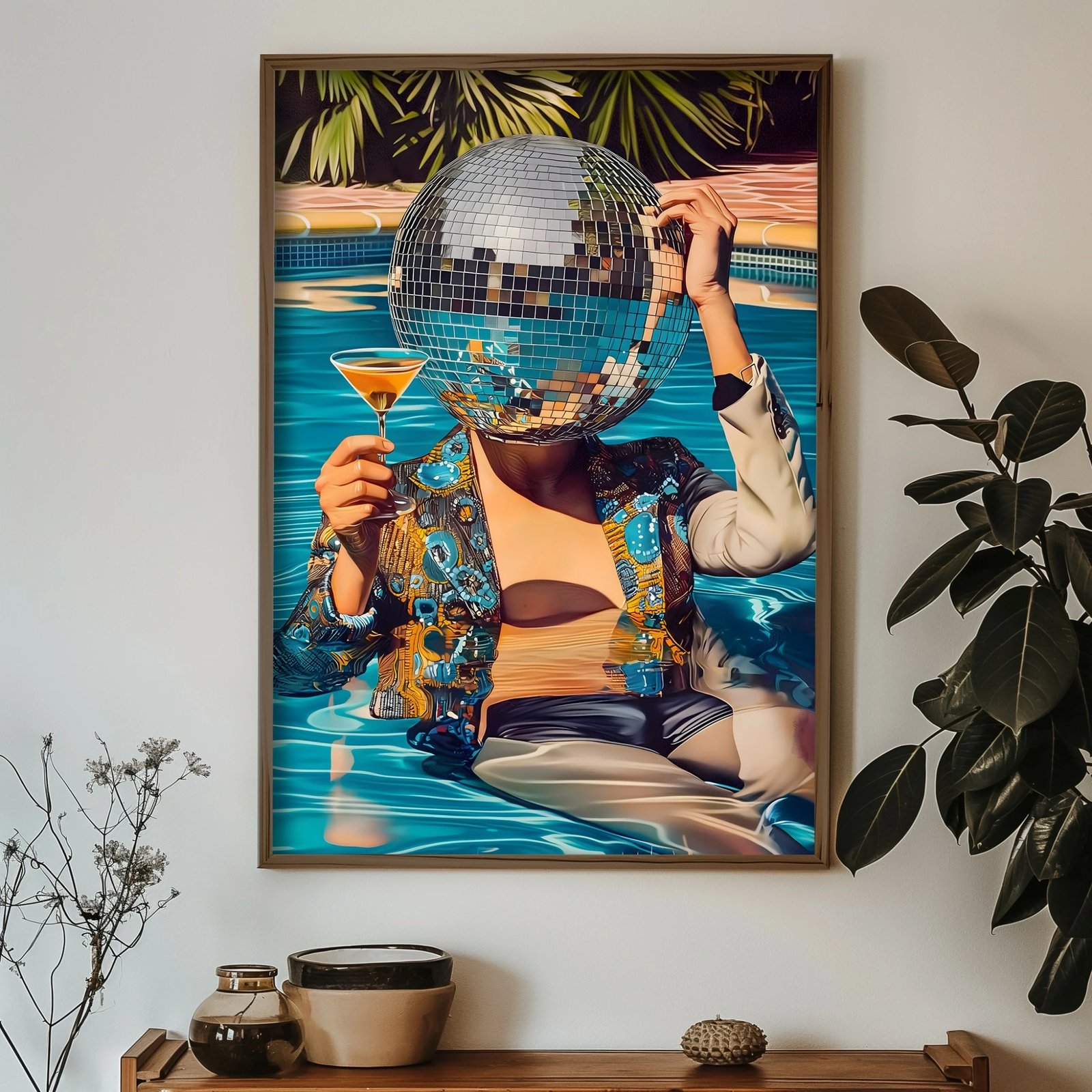 Pikturë dekorative me kornizë MDF, shumëngjyrëshe, Wallity, GE108-L