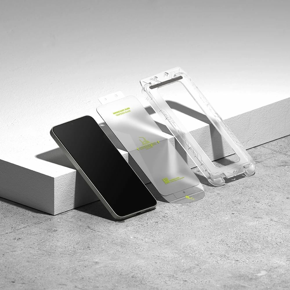 Xham i temperuar Ringke Easy Slide për Samsung Galaxy S25, 2 copë