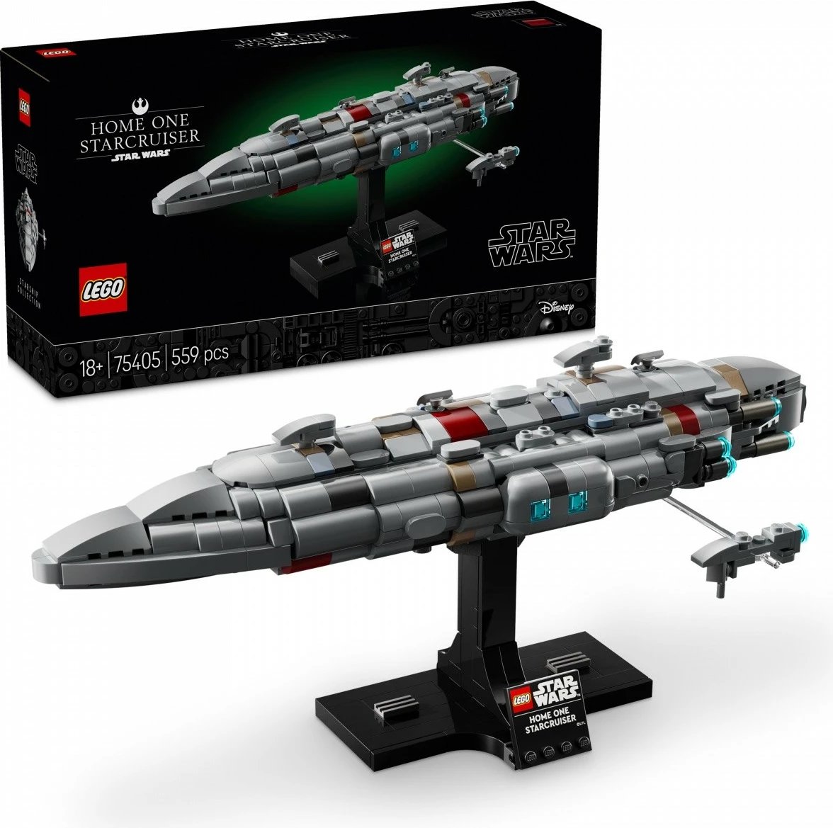 Set LEGO Star Wars Home One-Class Cruiser 75405, 559 pjesë, Gri