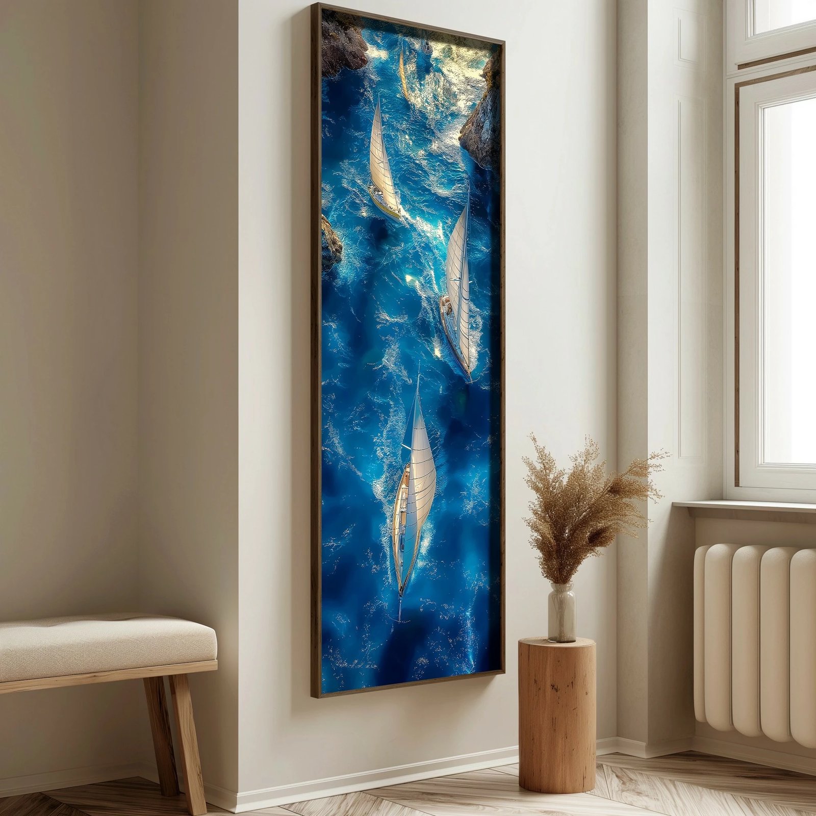 Pikturë dekorative me kornizë MDF, Wallity, LONG030-S/120-40, shumëngjyrëshe, 40x120cm