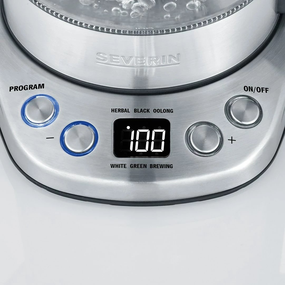 Ibrik elektrik Severin WK 3473, 1L, 2200W, çelik inox, xham transparent