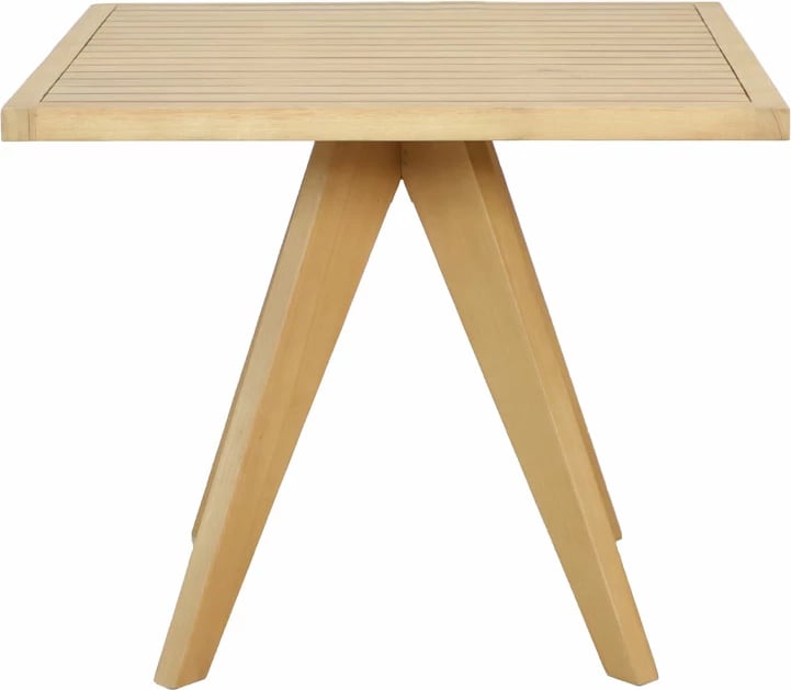 Tavolinë Doga, dru natyral eukalipt, 90x90x75cm