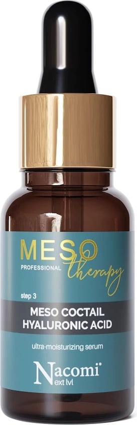 Serum për fytyrë Nacomi Meso Ultra-Hydrating Cocktail me Acid Hialuronik për femra, 15ml