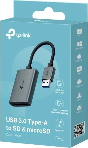 Lexues kartash TP-Link UA430, USB 3.2 Gen 1 Type-C, Gri