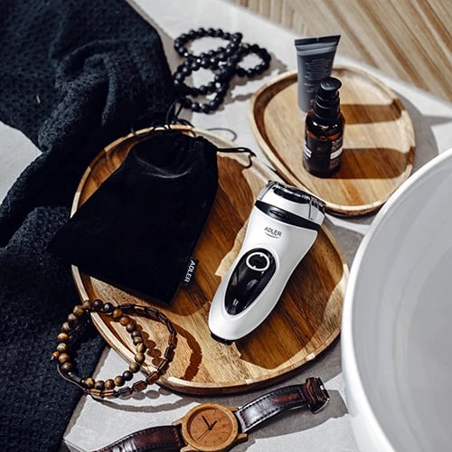 Makinë rroje, Adler, AD 2910 W, 3 koka lëvizëse, karikueshme deri 60 min, trimer, e bardhë/zezë