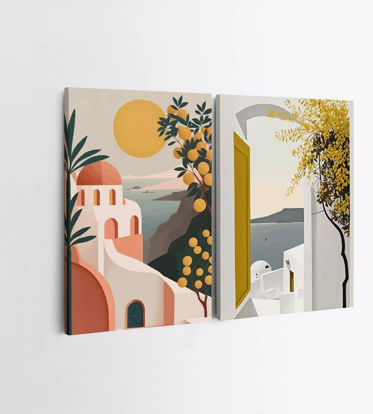 Piktura dekorative në kanavacë, 2 copë, shumëngjyrëshe, 50x70cm