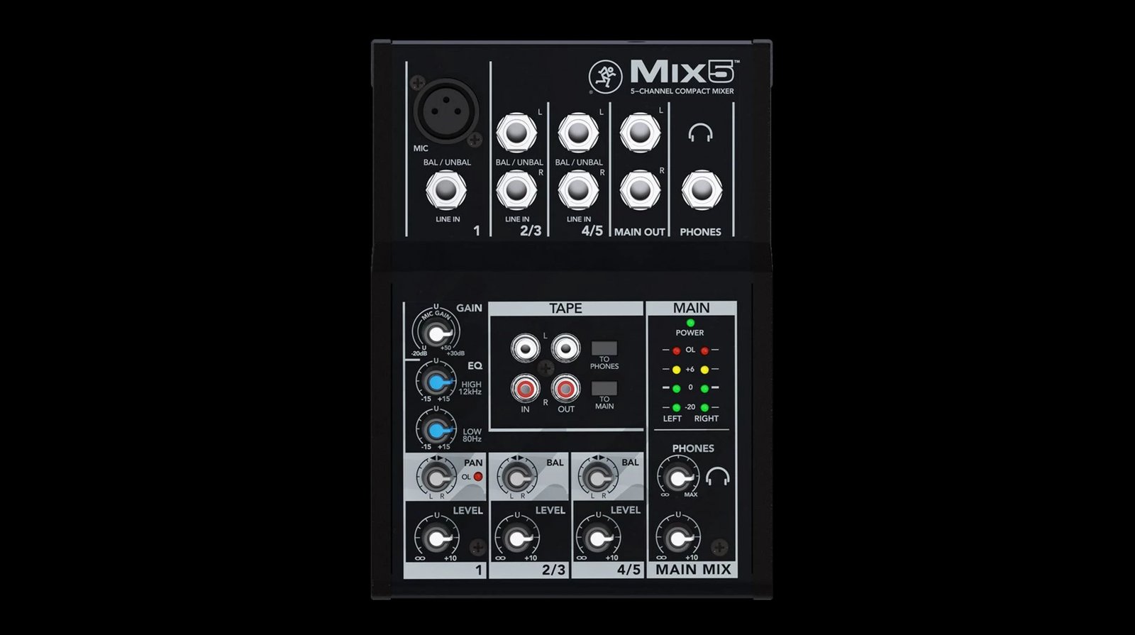 Mikser audio Mackie Mix5, 5 kanale, i zi