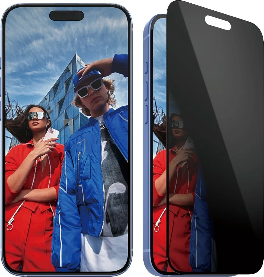 Mbrojtës ekrani PanzerGlass për iPhone 16/15 Plus, Privacy, transparent