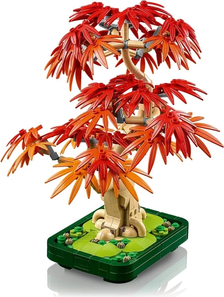 Set LEGO Japanese Red Maple Bonsai Tree 10348, për të rritur, 220mm, e kuqe/portokalli