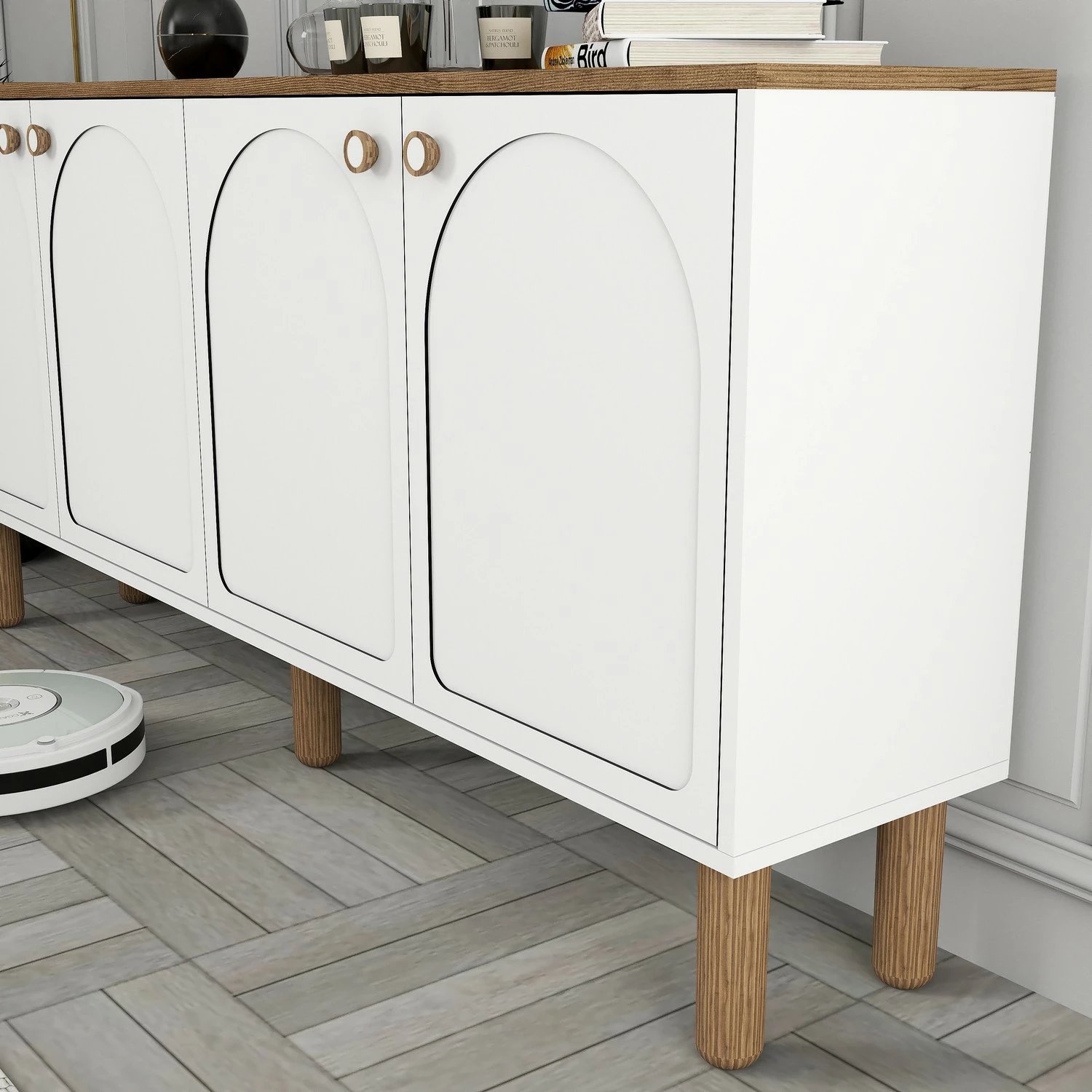 Konsolë Skye Decor, Bohem 848, e bardhë