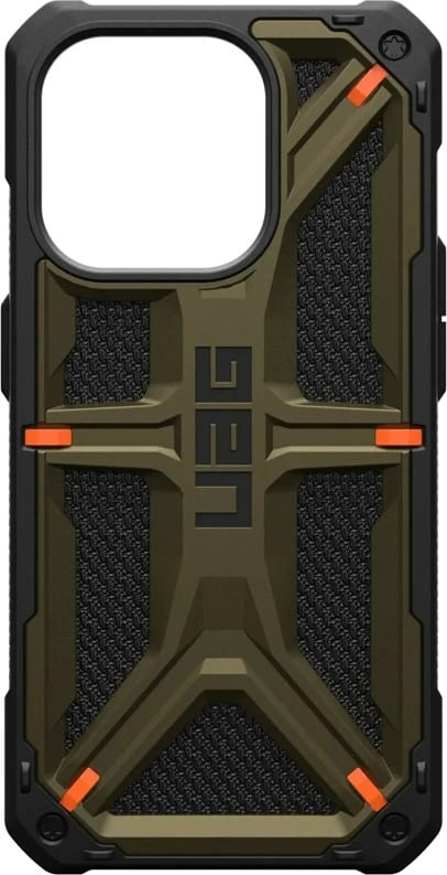 Mbështjellës Urban Armor Gear 11427811397B për celular, për Apple, 6.1", i zi/i gjelbër/i portokalltë