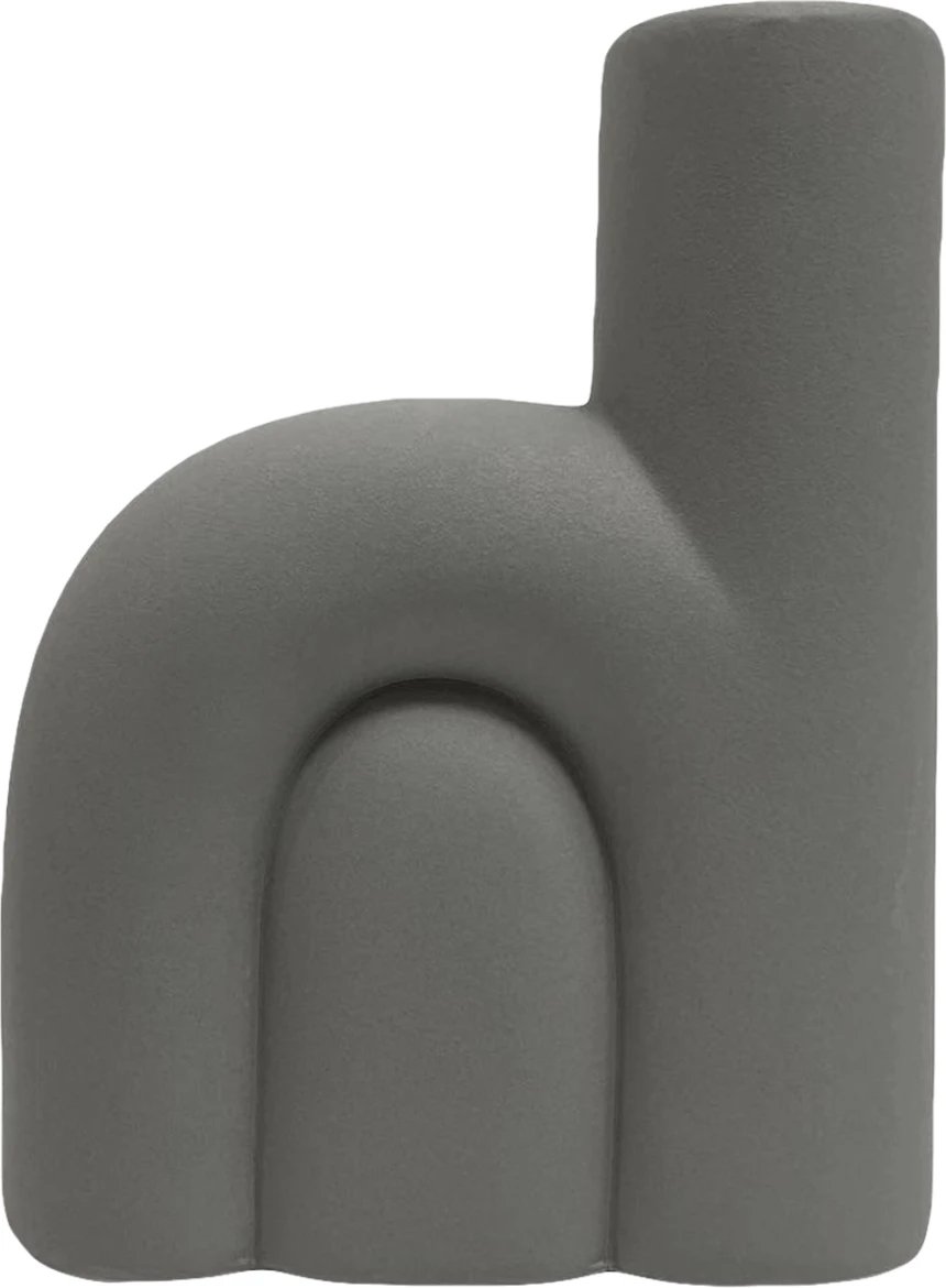 Dekor tavoline prej qeramike, ngjyrë gri mat, FH4640.03, 19.5x7x24.5 cm Dekor tavoline prej qeramike, ngjyrë gri mat, FH4640.03, 19.5x7x24.5 cm