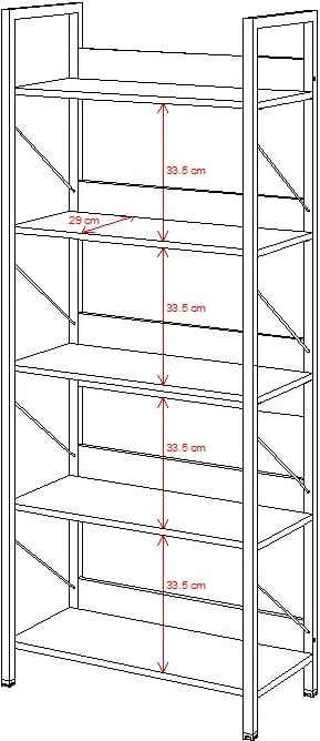 Raft librash Hanah Home, Ktp-850-Tt-1, ngjyrë arre dhe e zezë Raft librash Hanah Home, Ktp-850-Tt-1, ngjyrë arre dhe e zezë