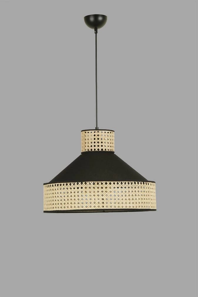 Llambë tavani Opviq, ratan, ngjyrë e zezë, Kevin Tekli