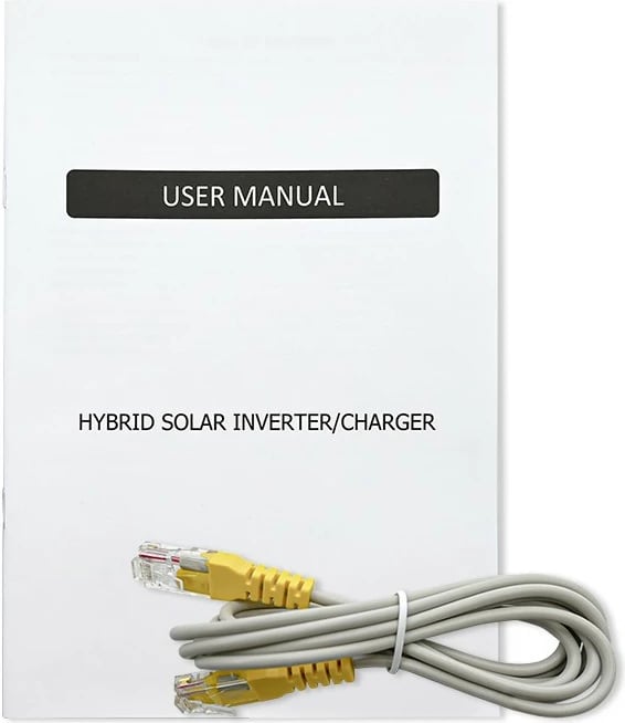 Inverter solar hibrid Qoltec 53866, 6200W, 120A, 48V, MPPT, BMS, Sinus, Wi-Fi, Bardhë/Jeshil