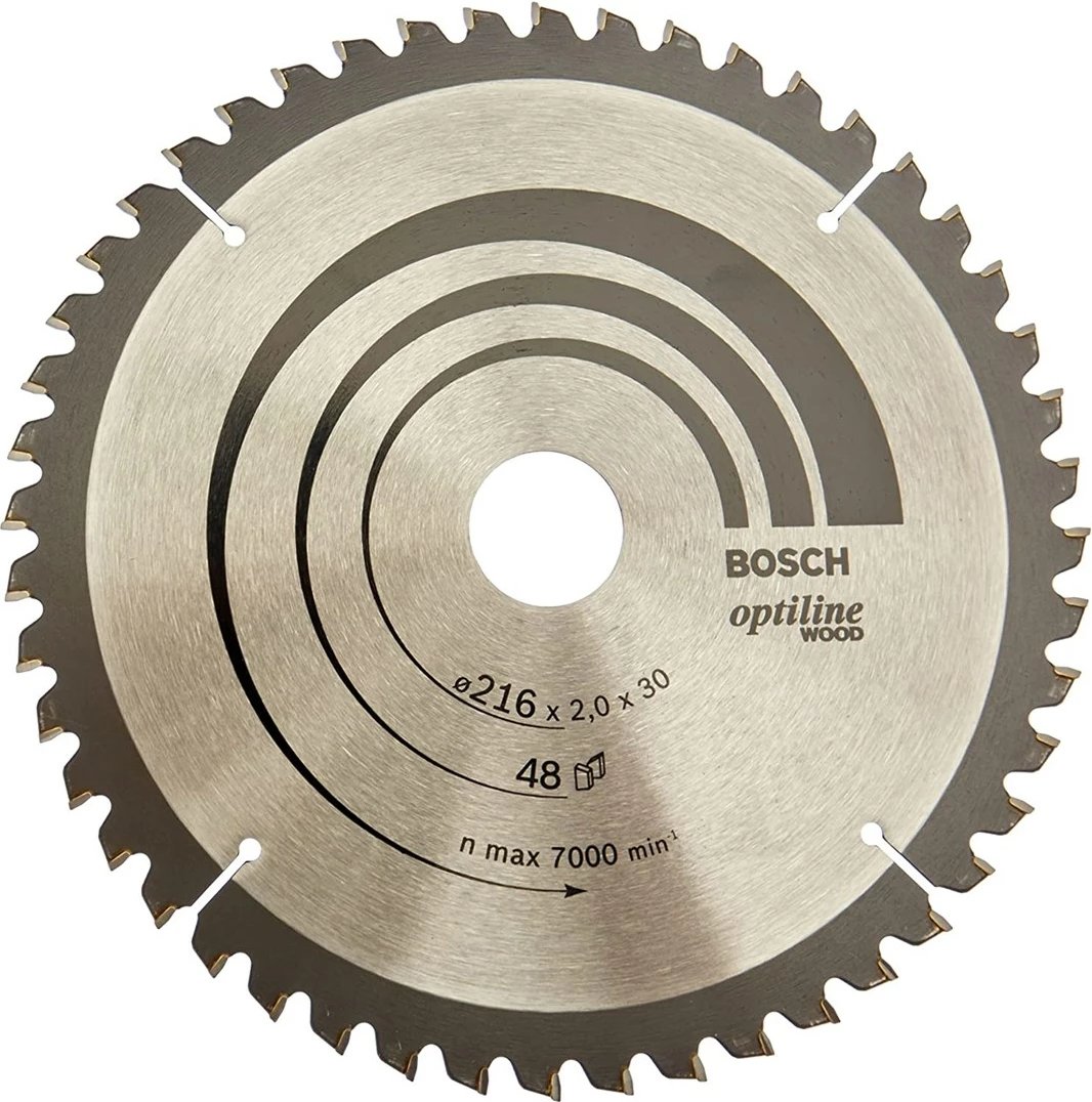 Disk rrethor për dru Bosch Optiline Wood, 21.6 cm, 2608640432